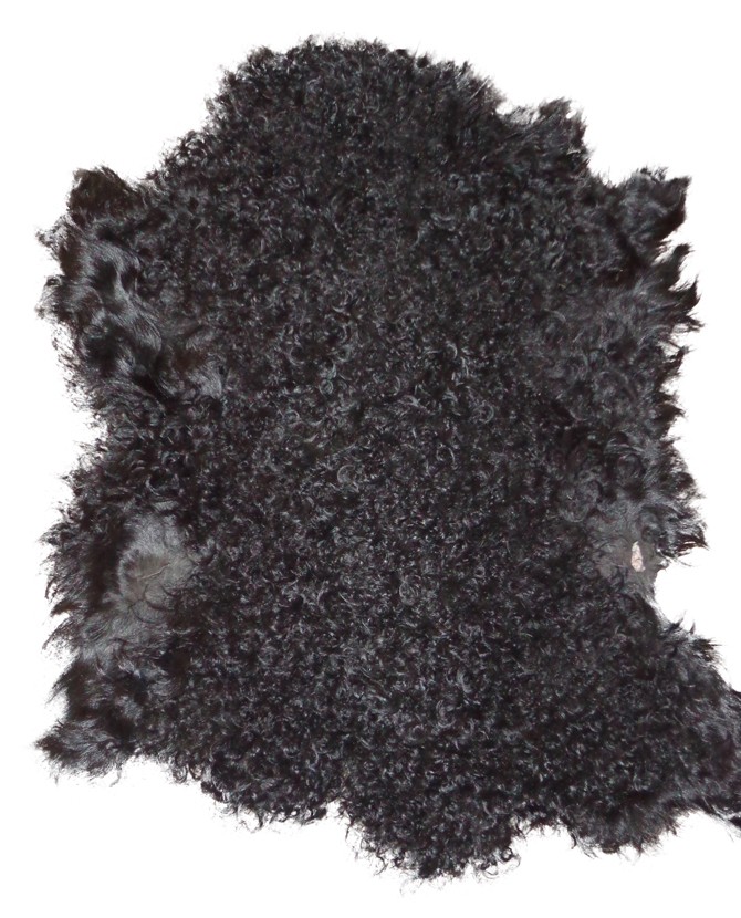 Lammfell schwarz geschoren gelockt curly kaufen gefärbt