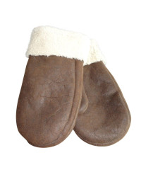 Fausthandschuhe aus Lammfellvelours