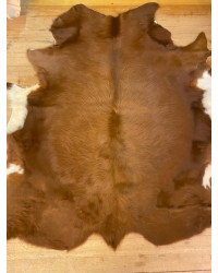 Kalbfell braun uni (Charolais) 150 cm