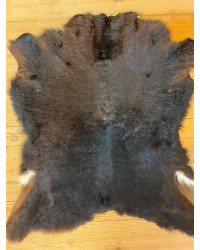 Kalbfell schwarz uni 85cm