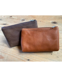 Necessaire mittel aus Leder vom Bio-Hof
